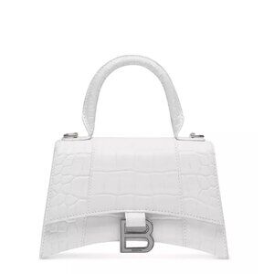 Balenciaga Hourglass XS Handbag Crocodile Embossed